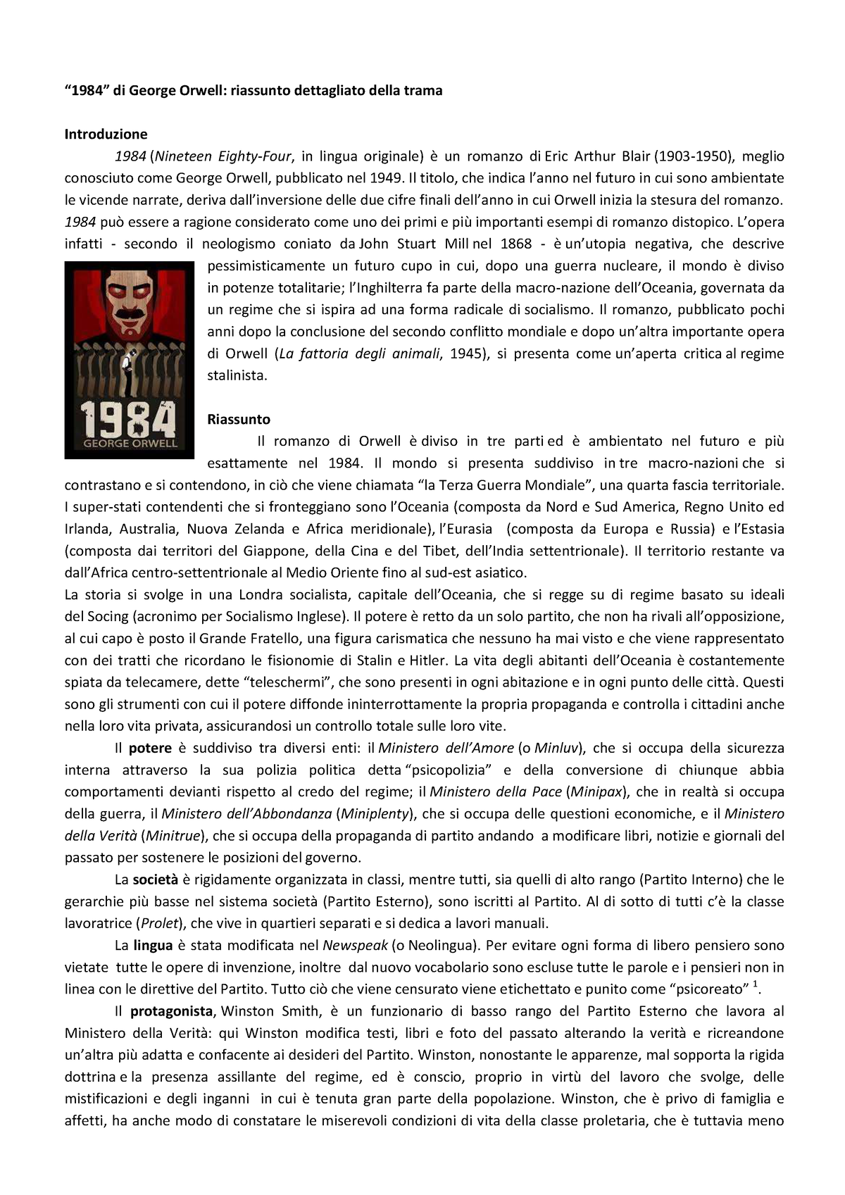 1984 di George Orwell: riassunto, analisi e significato