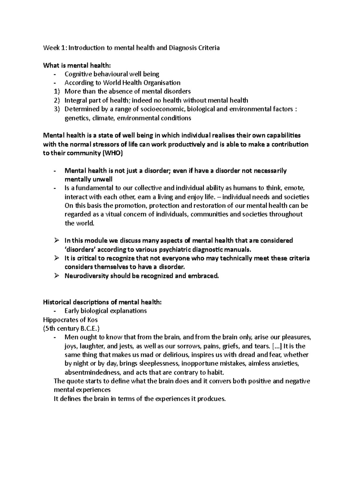 Lecture 1 Part 1 - introduction and Diagnosis Bryan Singer - Week 1 ...