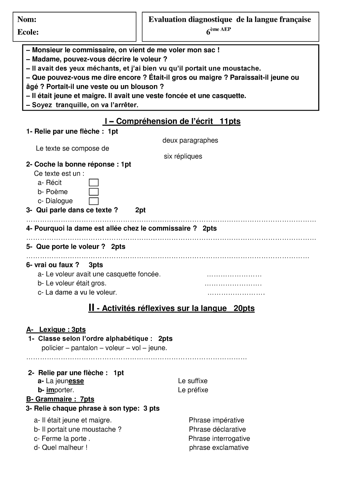 6 A.E.P fran melaffati - conclusion - Monsieur le commissaire, on vient ...