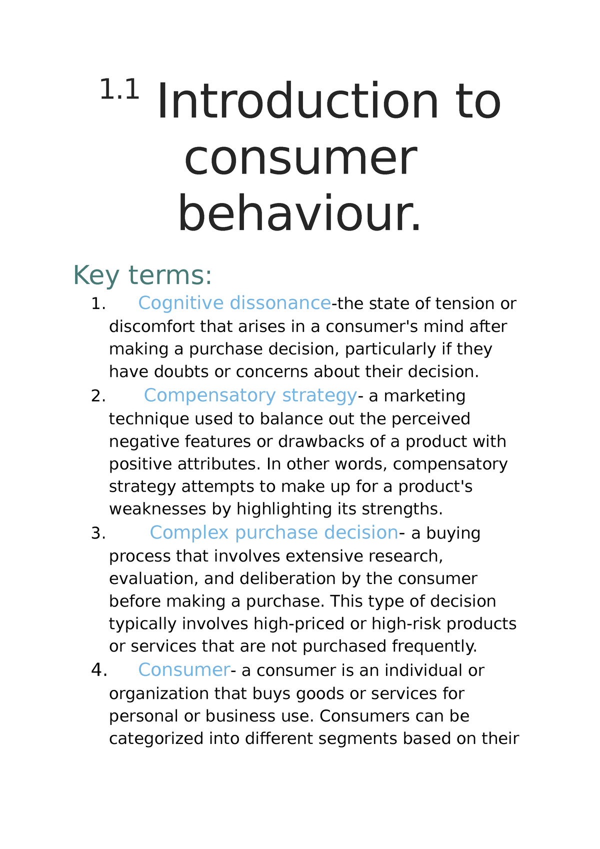 Introduction To Consumer Behaviour - 1. Introduction To Consumer ...