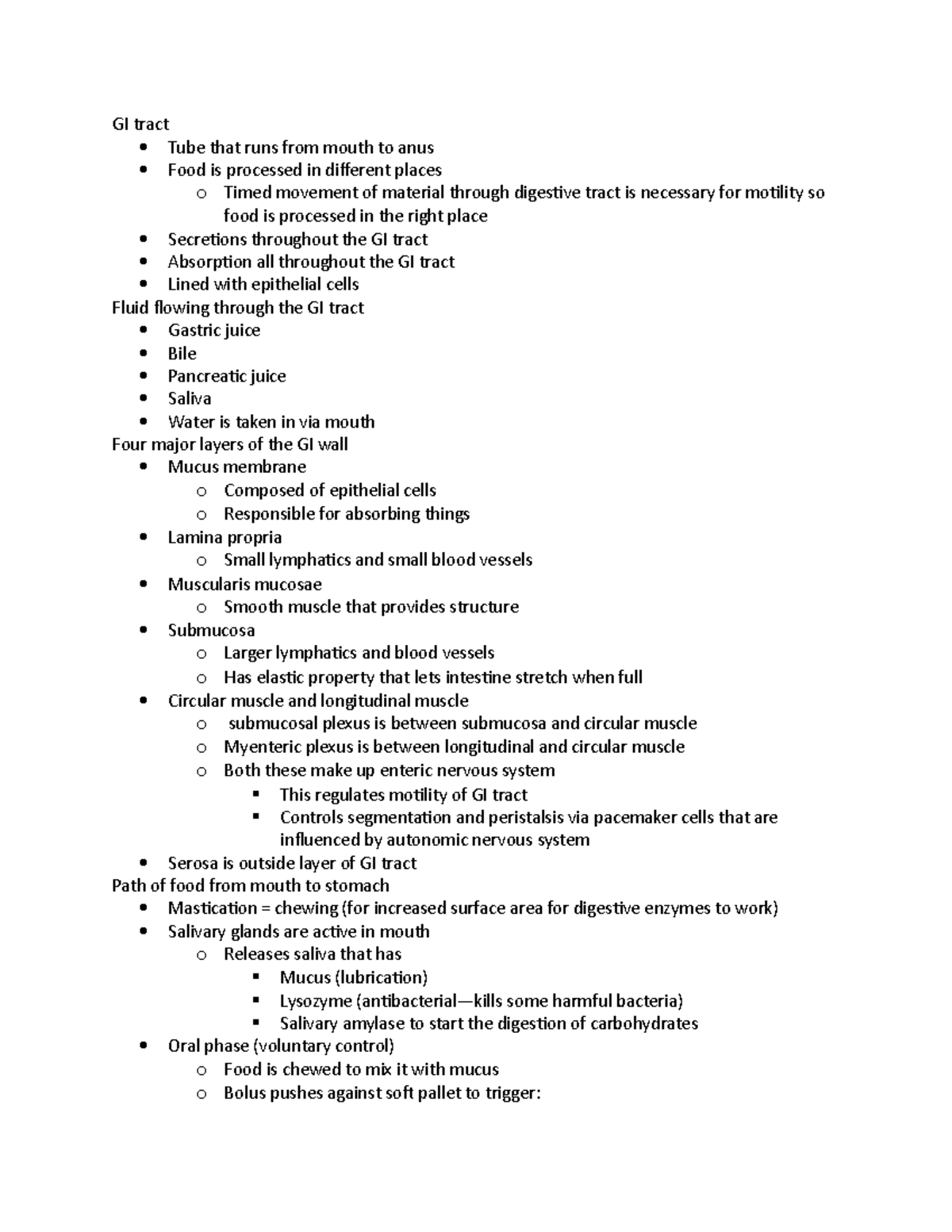 GI part 1 - Human Phisiology Dr. Balddasare and Dr. Chrivia - GI tract ...