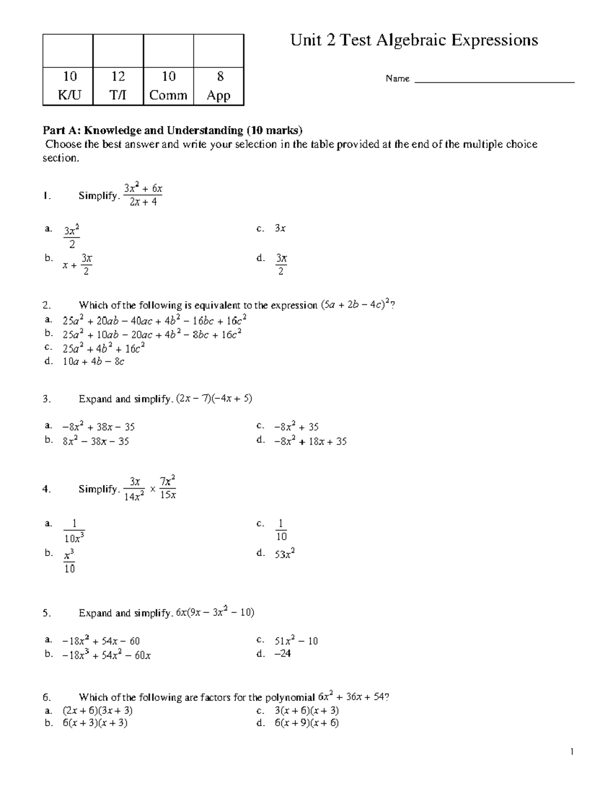 homework 2 expressions and operations answers