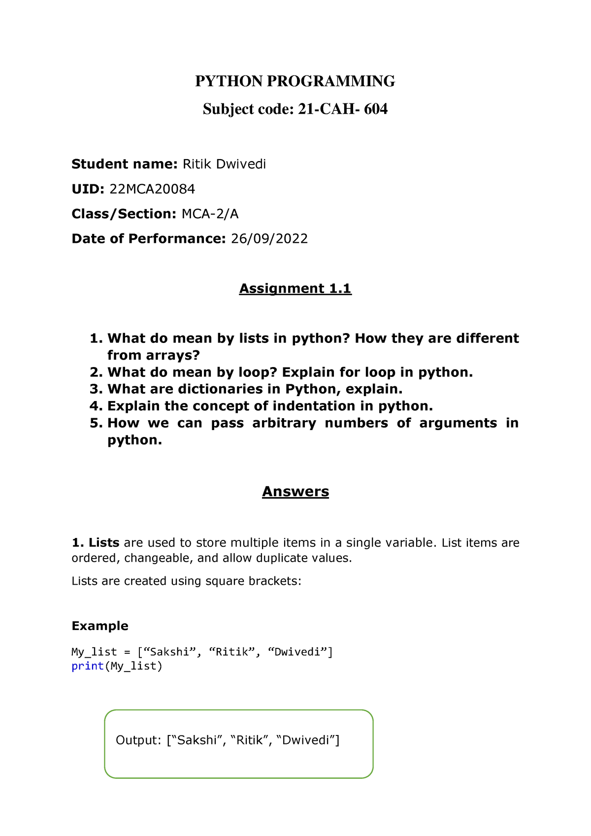 assignment 4 python