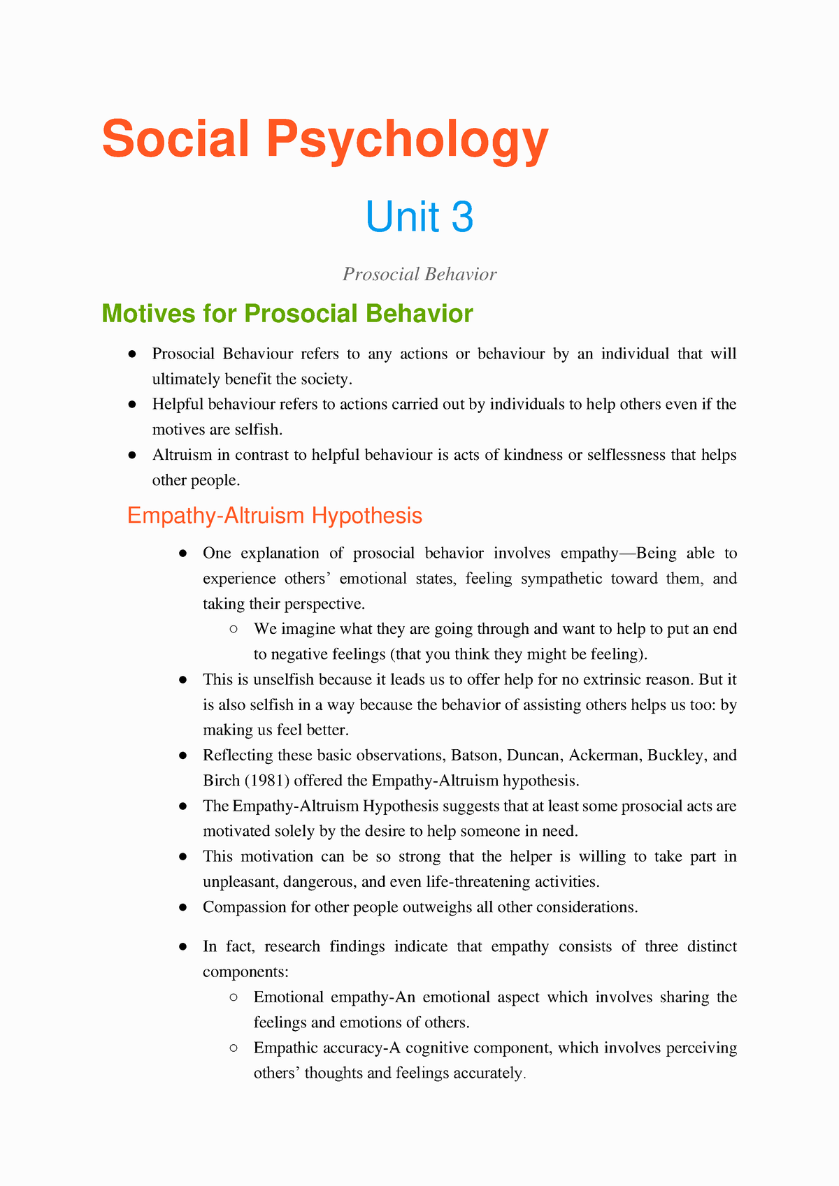 psychology essay on prosocial behavior