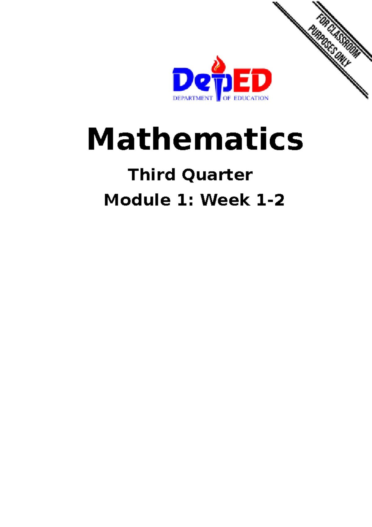 Math-10 Self learning modules for grade 10 - education - USM - Studocu