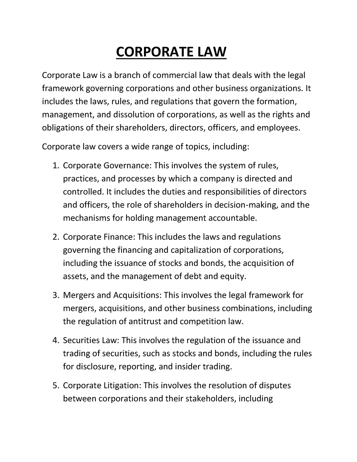 corporate-law-1-corporate-law-corporate-law-is-a-branch-of-commercial