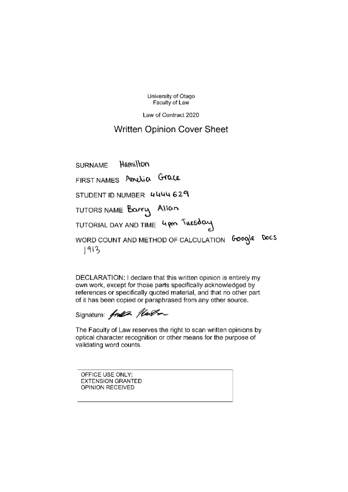 Contract assessment I have been asked to advise Fifi whether she is likely to get the November Contract assessment I have been asked to advise Fifi whether she is likely to get the November