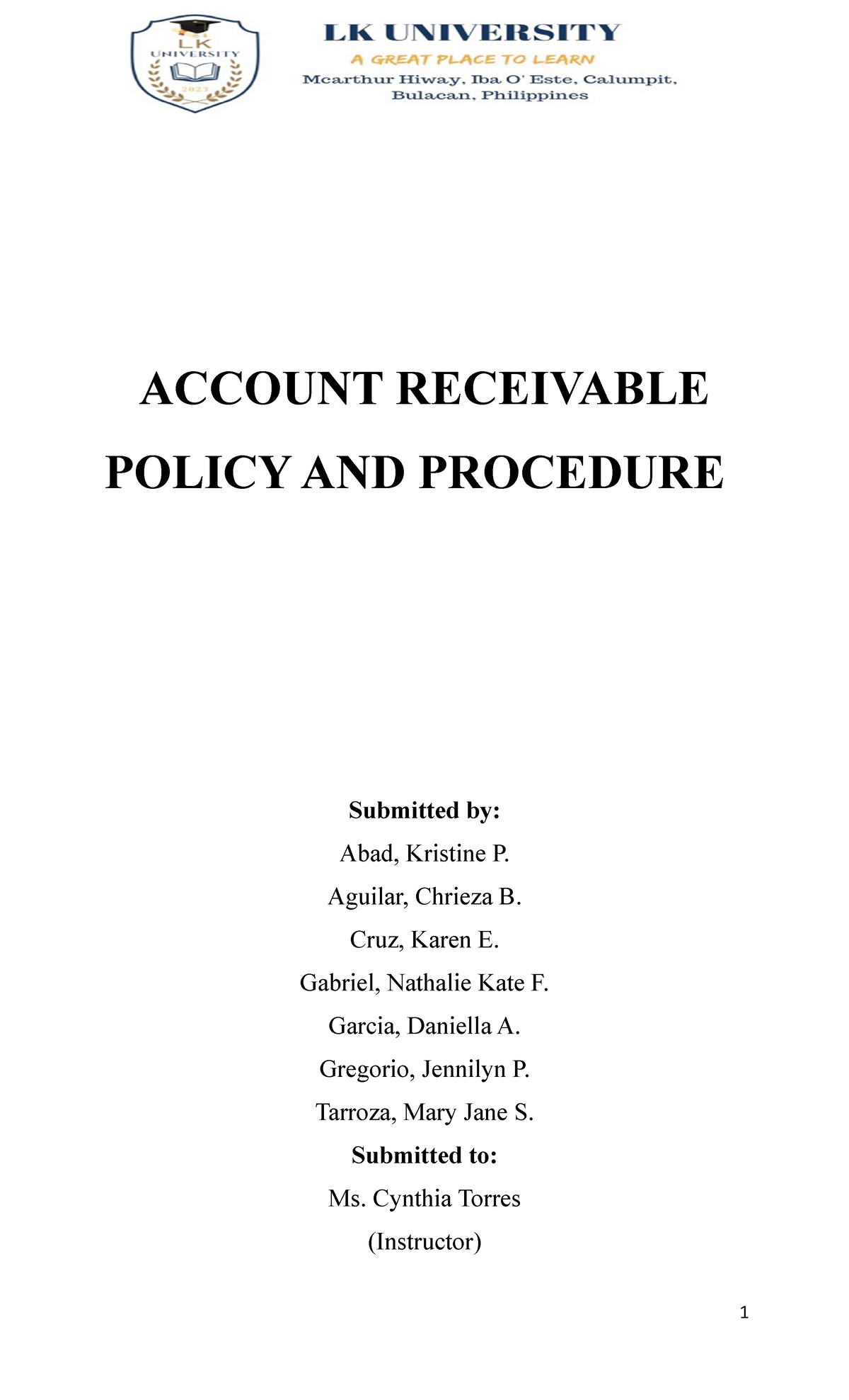 assignment of accounts receivable collateral