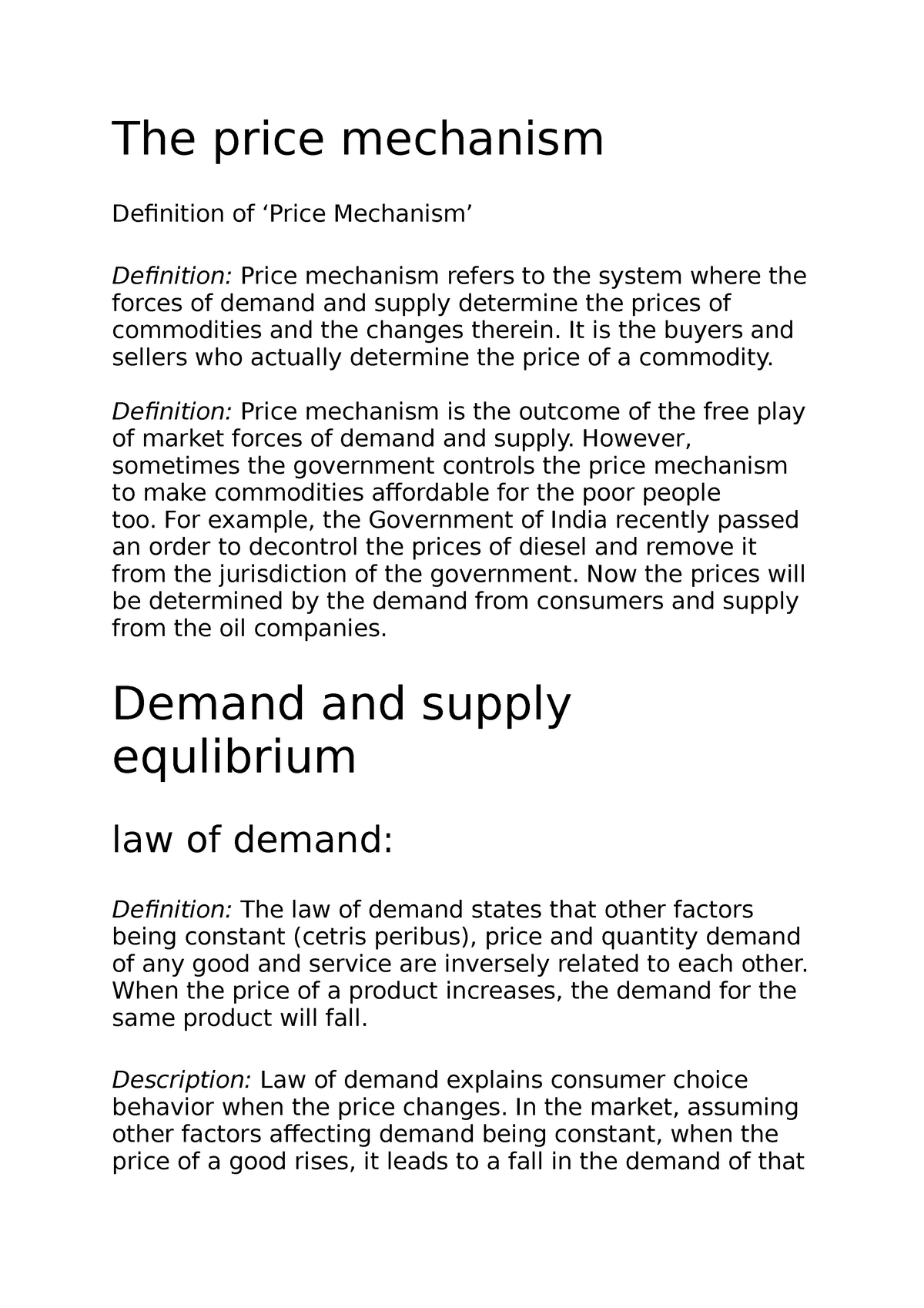 the-price-mechanism-lecture-notes-17-19-the-price-mechanism