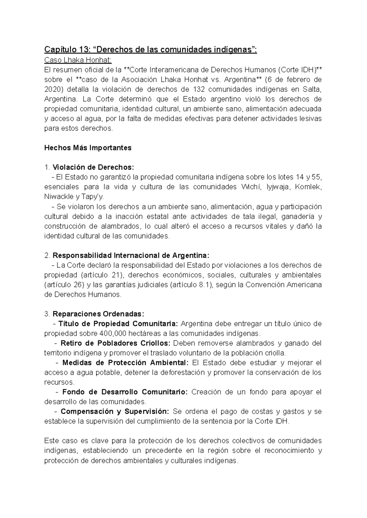 Resumen Casos Segundo Parcial Derecho Privado Cap Tulo Derechos De Las Comunidades Studocu