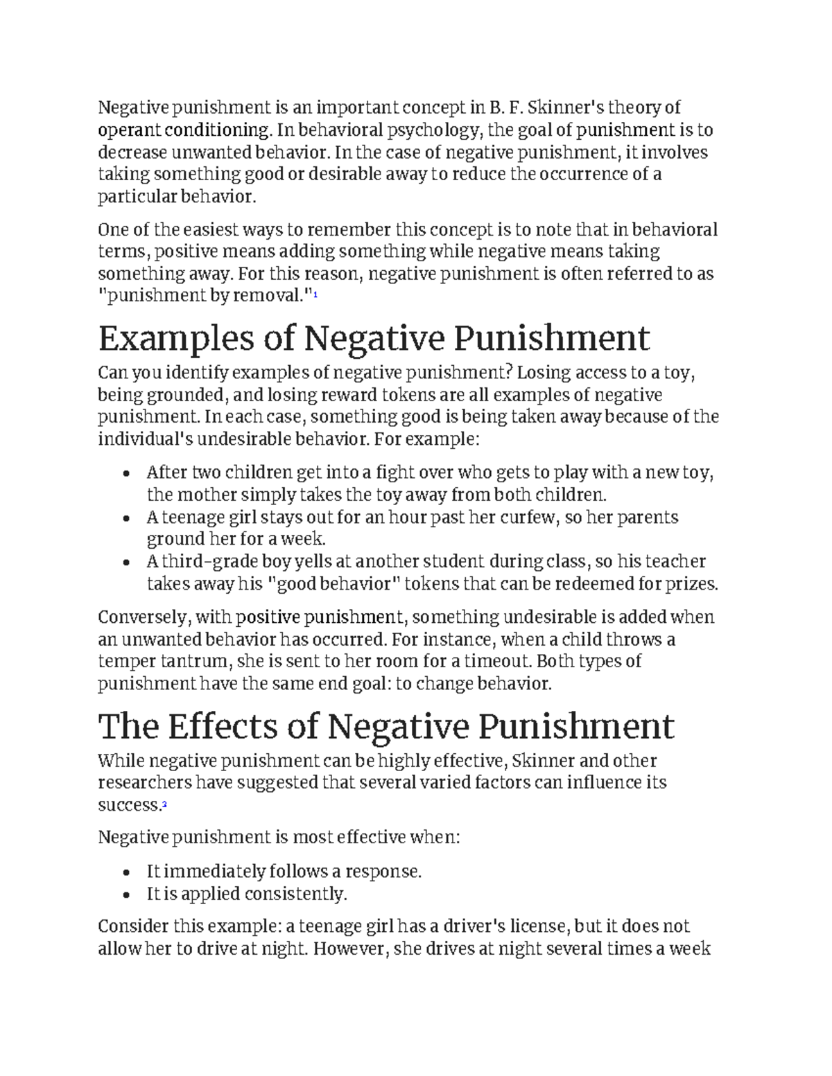 Negative Punishment Notes - Negative punishment is an important concept ...