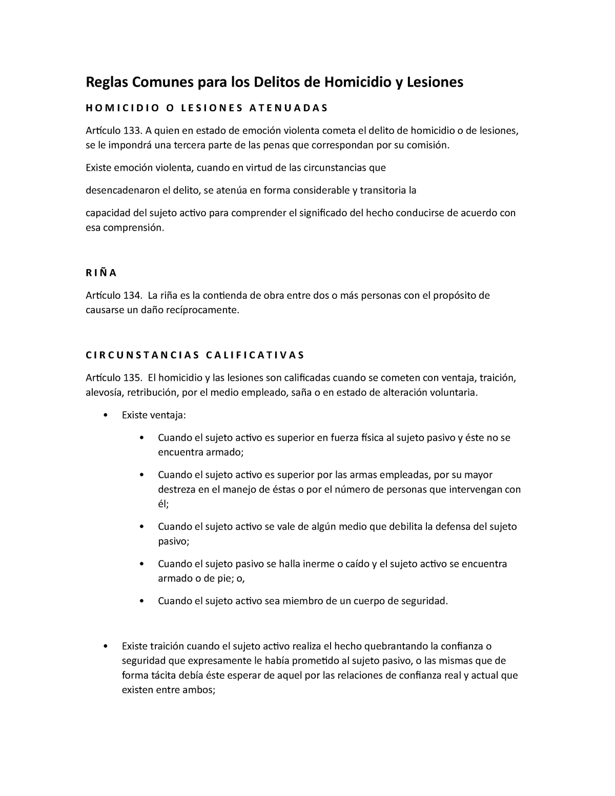 Reglas Comunes Para Los Delitos De Homicidio Y Lesiones A Quien En Estado De Emoción Violenta 9366