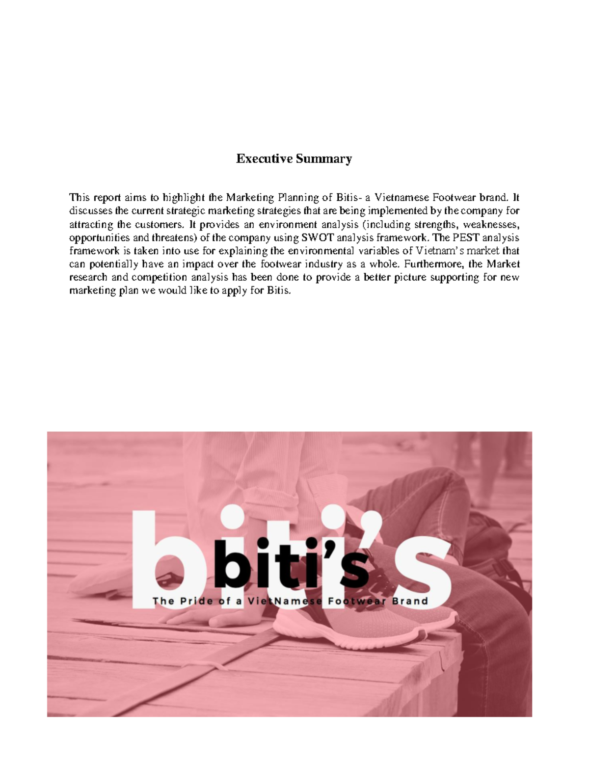 Pdfcoffee Good luck Executive Summary This report aims to highlight