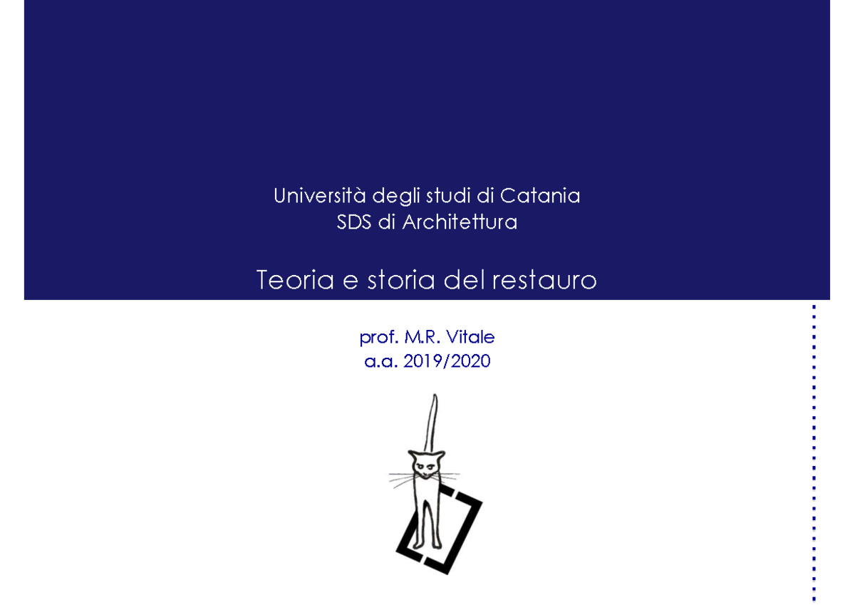 06 Il restauro stilistico in Italia 20 - Università degli studi di