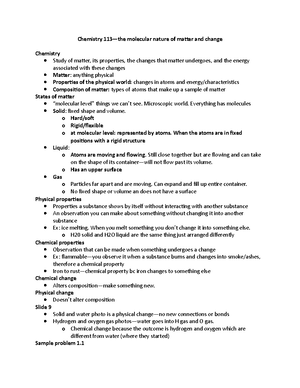 Chemistry 113 The Molecular Nature Of Matter And Change Studocu
