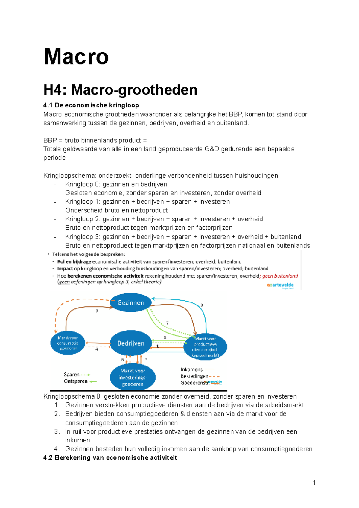 Macro - Ddzqffq - Macro H4: Macro-grootheden 4 De Economische Kringloop ...