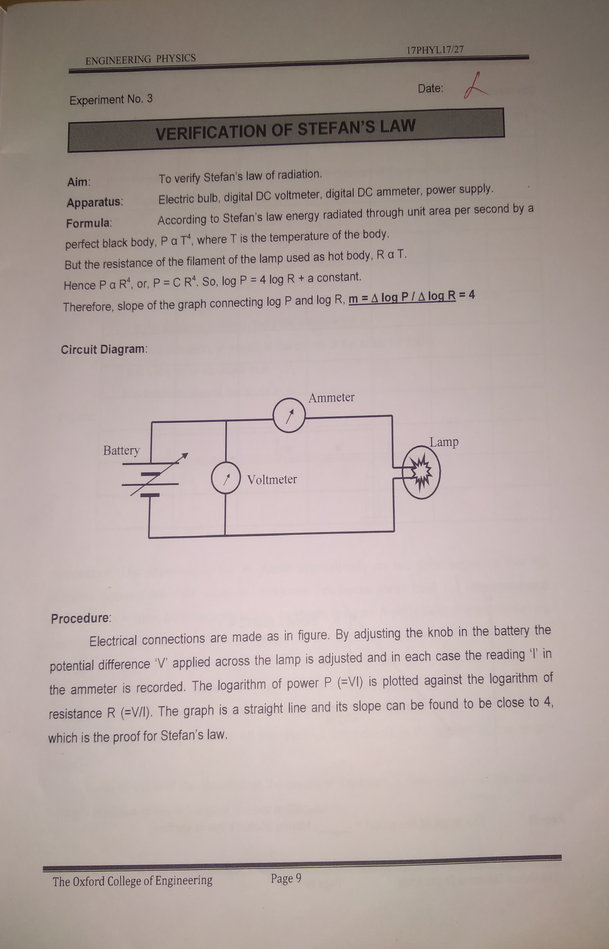 Physics Lab Manual For Physics Lab Hgwugfduyewgf - ENGINEERING PHYSICS ...