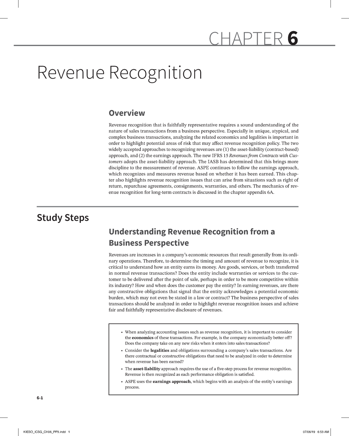 CH6 Revenue Recognition - ACTG2010 - Yorku - Studocu