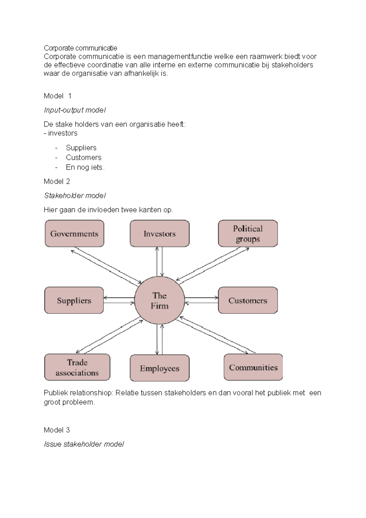 Aantekeningen Corporate Communicatie - Corporate Communicatie Corporate ...