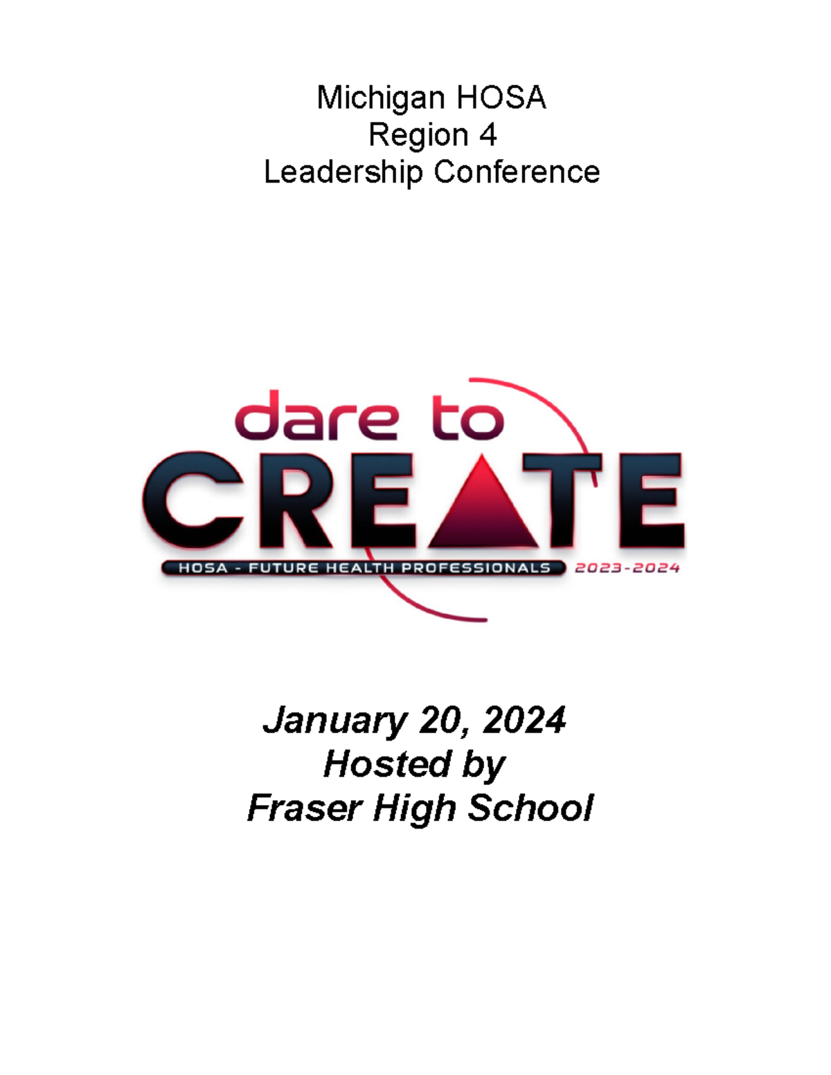 Draft 2024 Region 4 Program - January 20, 2024 Hosted by Fraser High ...