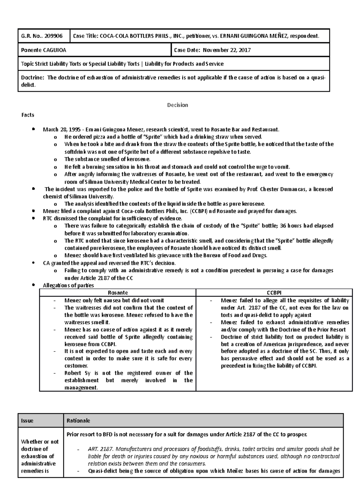 (72.1) COCA-COLA Bottlers Philippines, INC. vs Menez - G. No.. 209906 ...