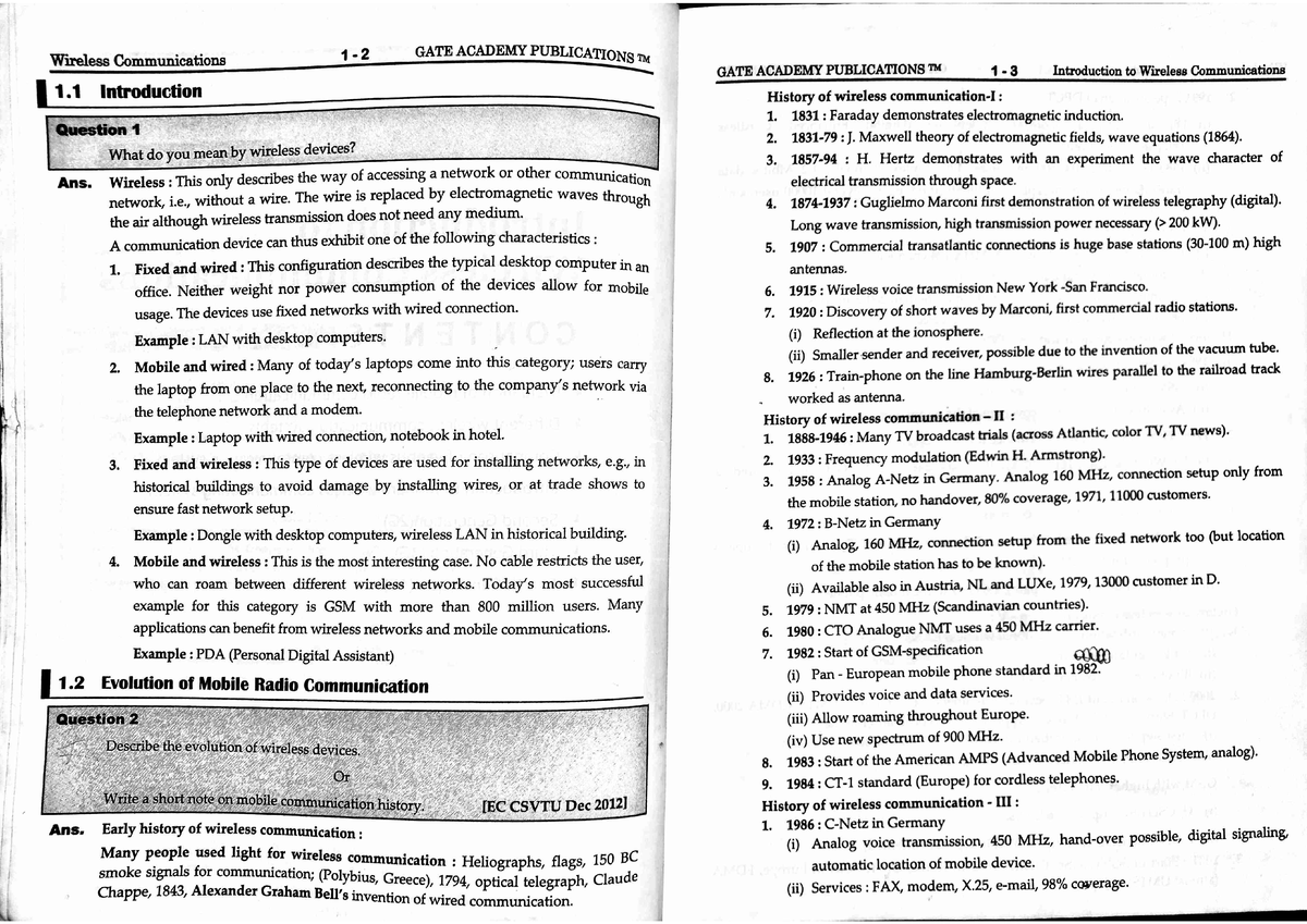 Unit-I (Wireless Communication) - B.Tech: Electronics And ...