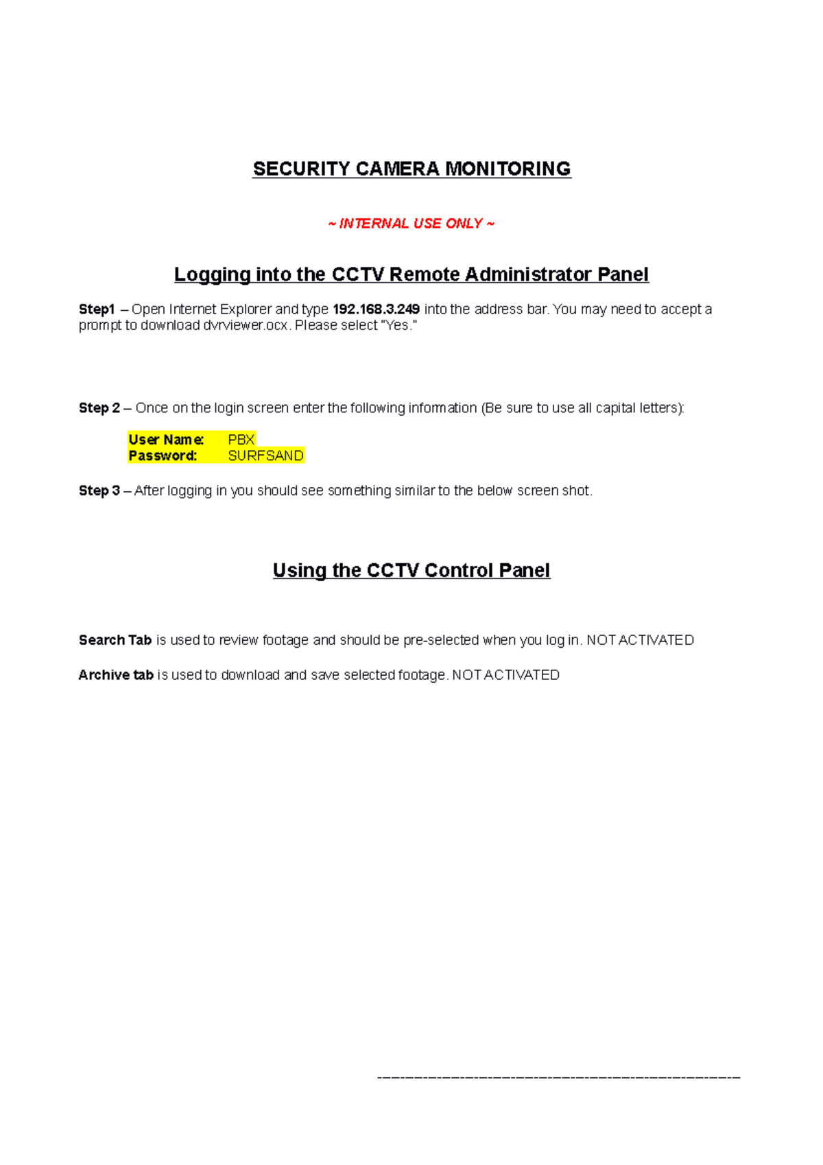 CCTV - LIVE FEED ONLY (Security) - SECURITY CAMERA MONITORING ...