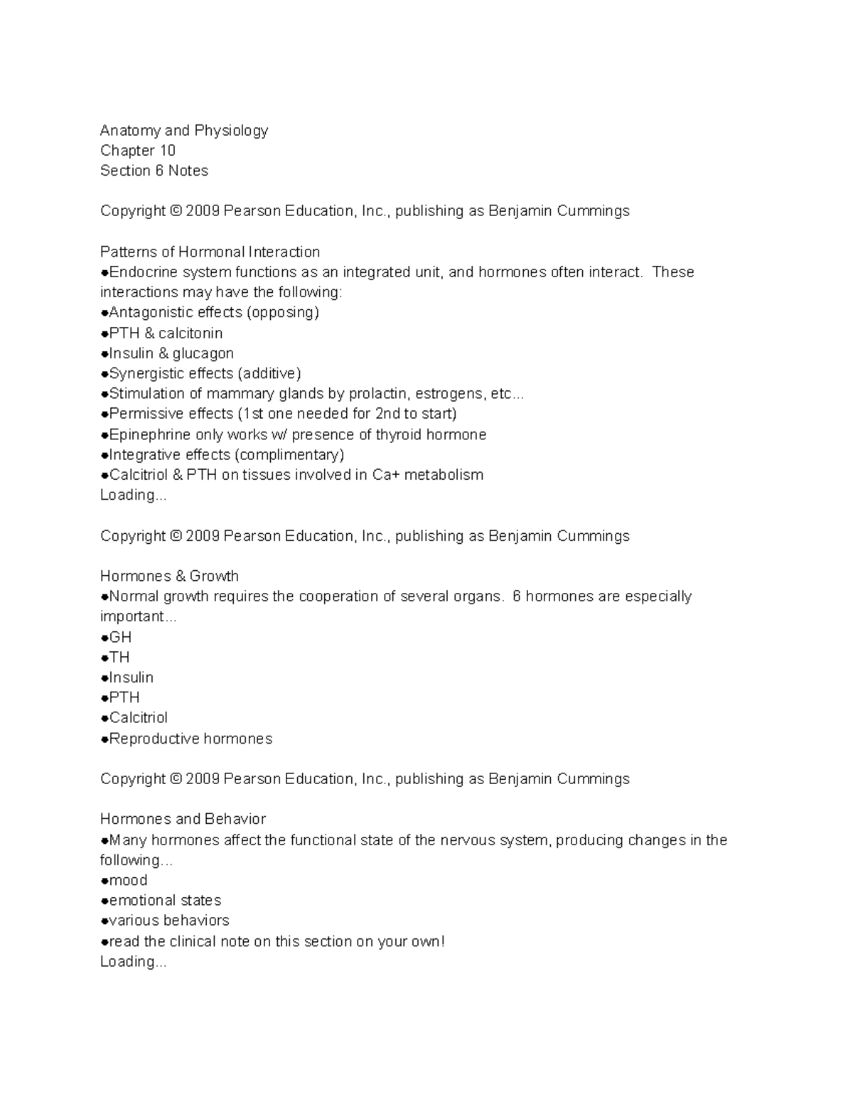 anatomy and physiology chapter 10.6 notes - Anatomy and Physiology ...