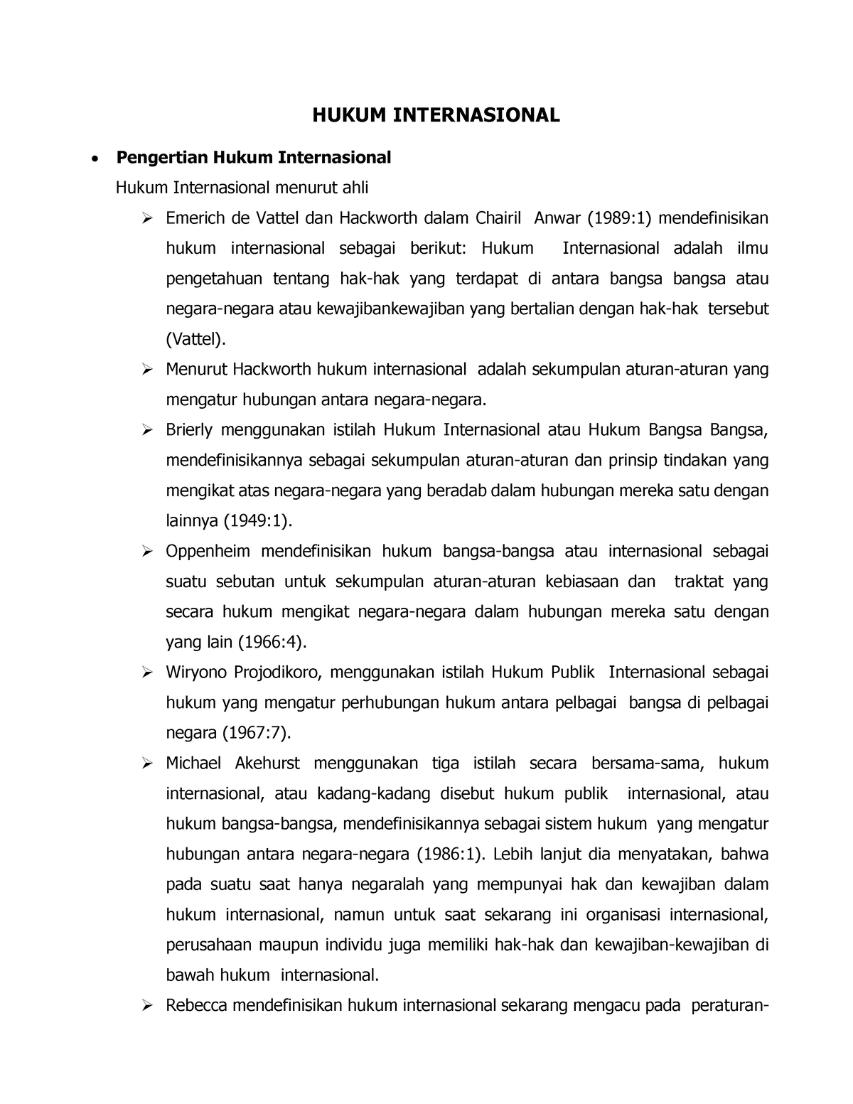 Modul Hukum Internasional - HUKUM INTERNASIONAL Pengertian Hukum ...