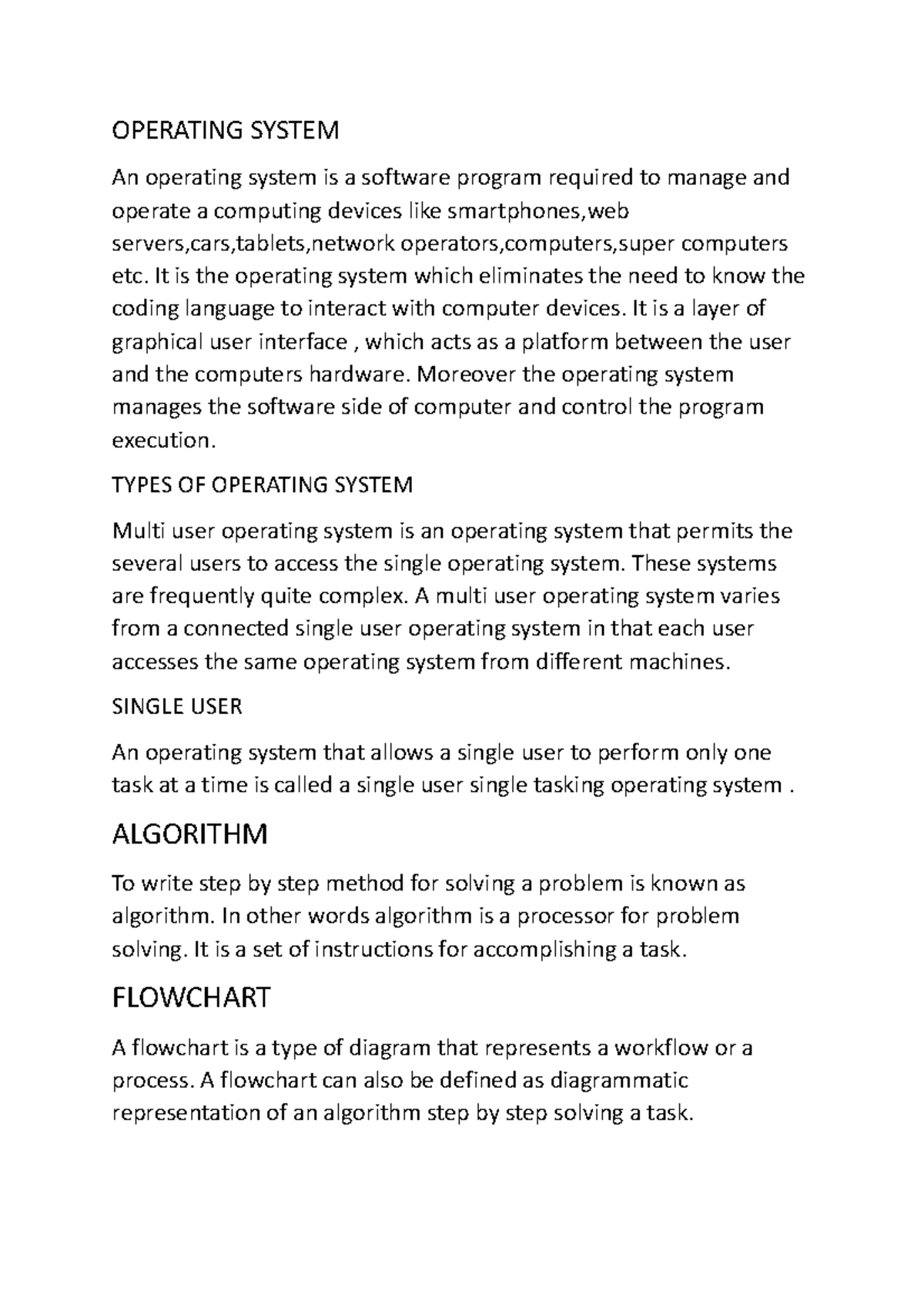 Operating System - computer architecture notes these are very useful ...