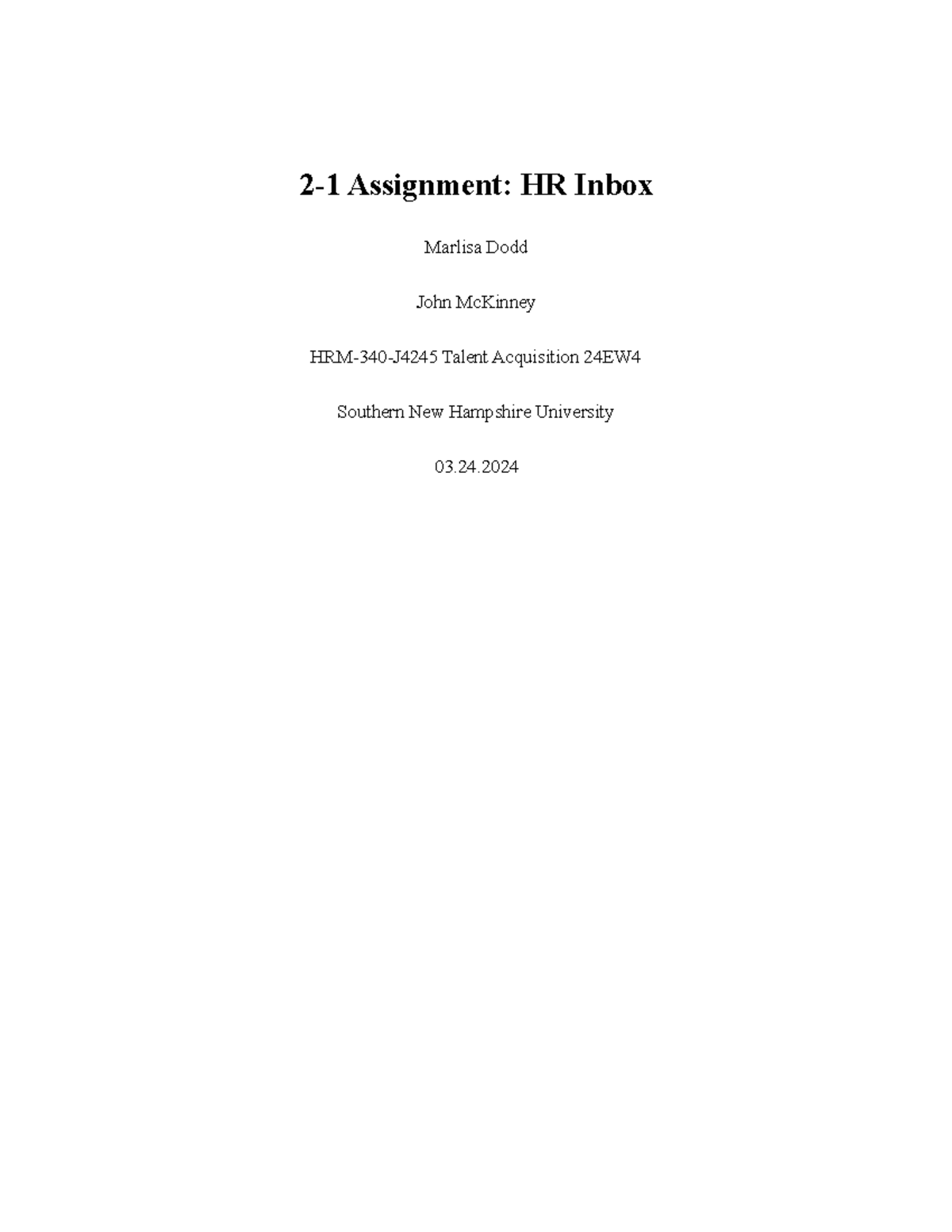 4 1 assignment hr inbox