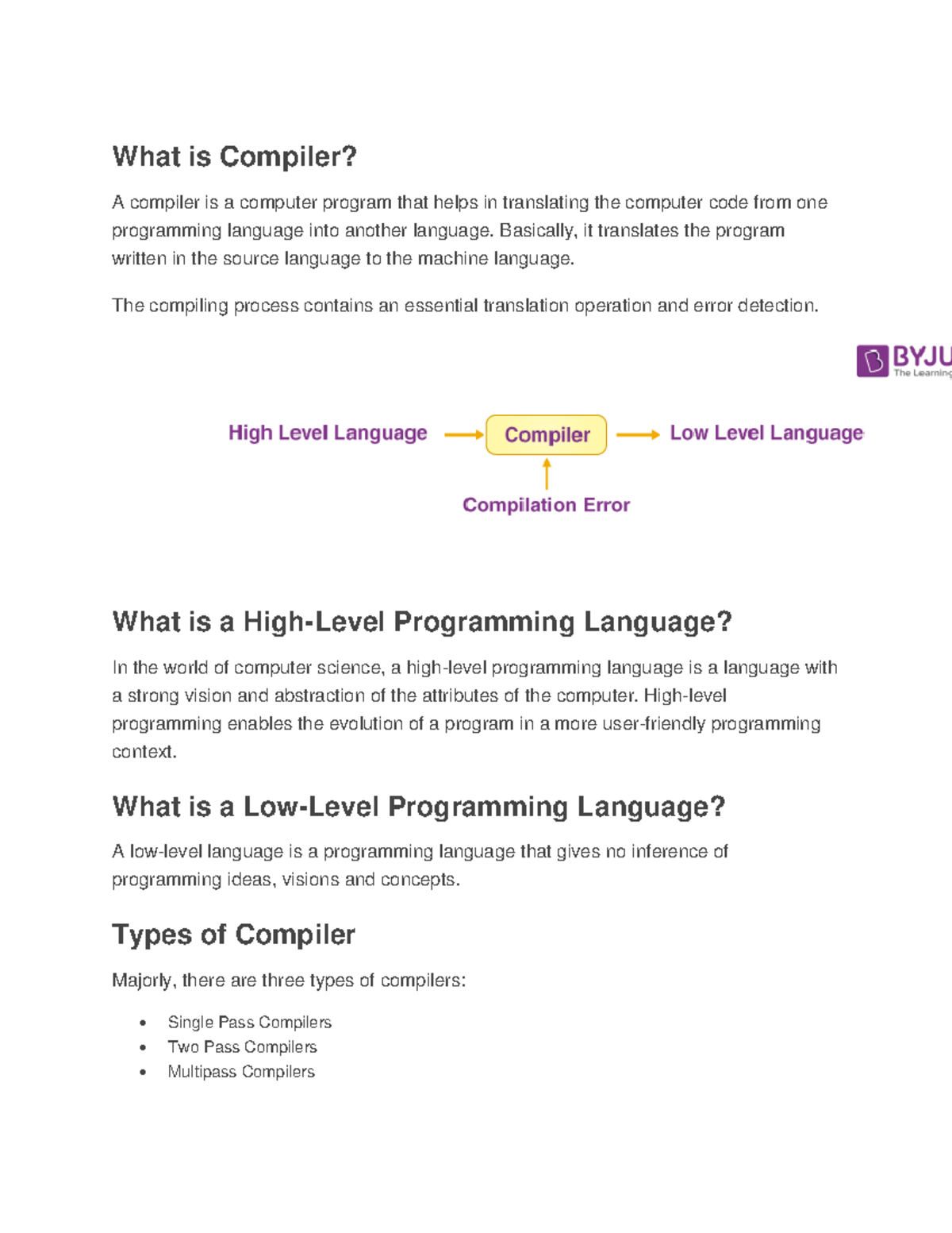 Compiler design - What is Compiler? A compiler is a computer program ...