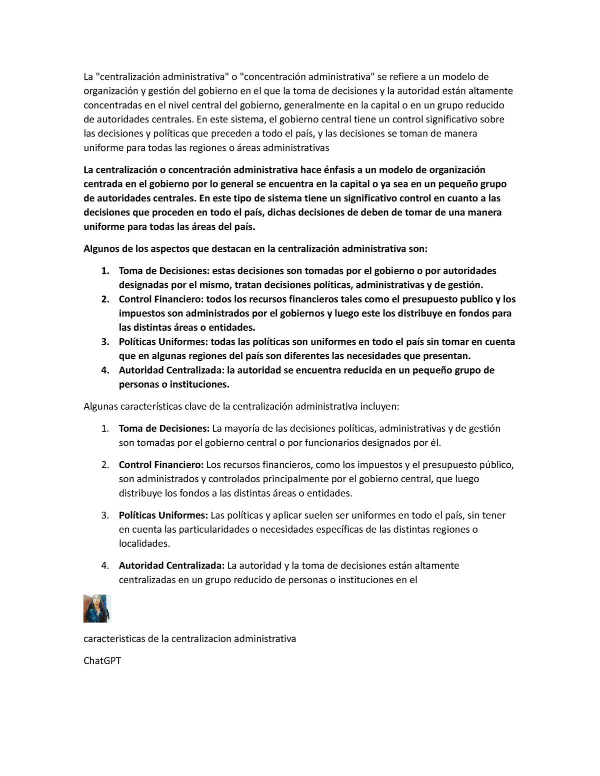 Centralizacion Administrativa - La "centralización Administrativa" O ...