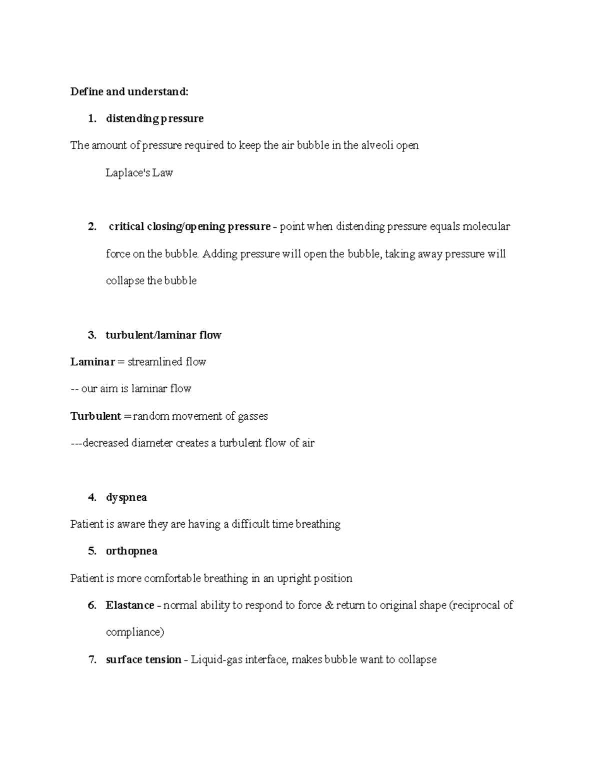 2210 Final - Anatomy & Physiology - Define and understand: 1 ...