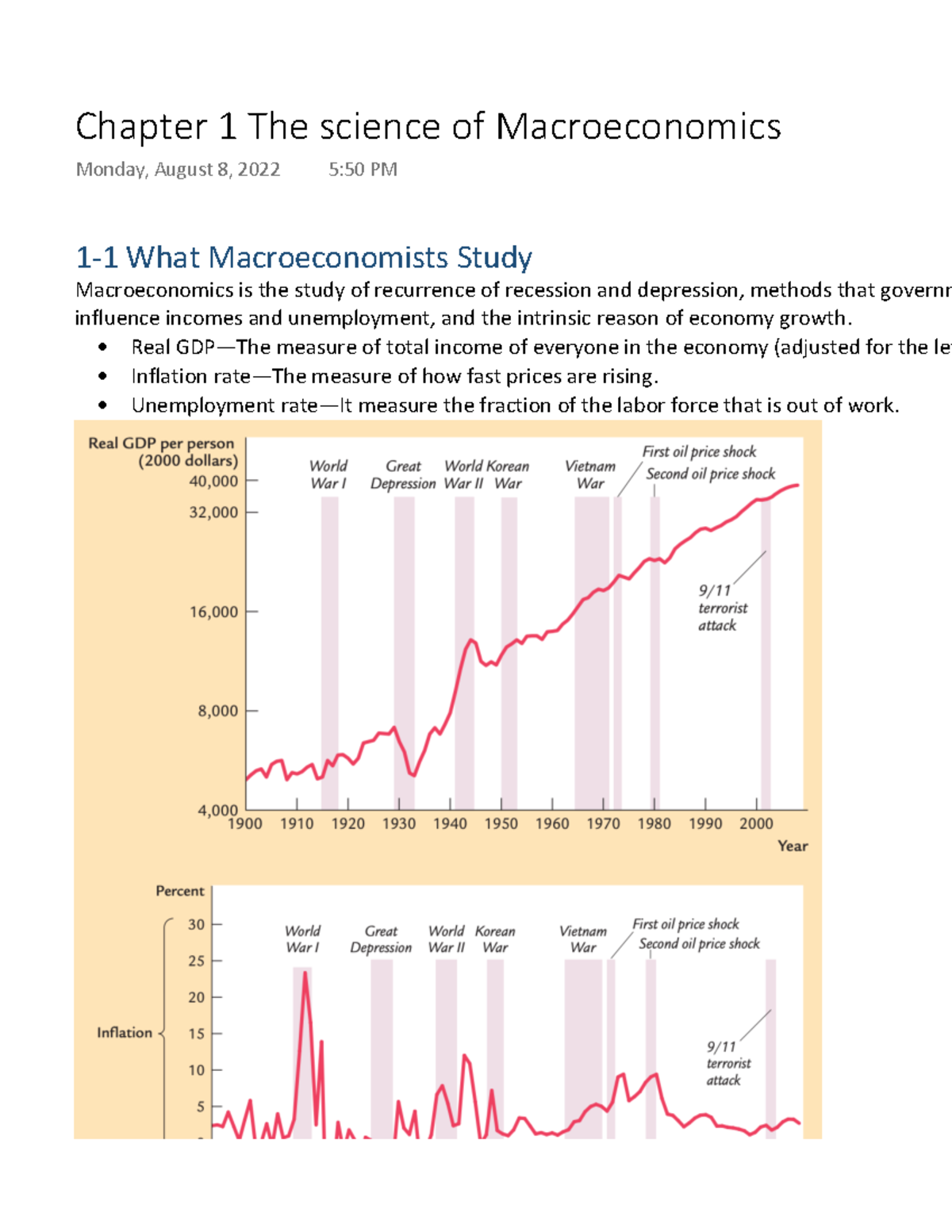 Chapter 1 The science of Macroeconomics - 1-1 What Macroeconomists ...