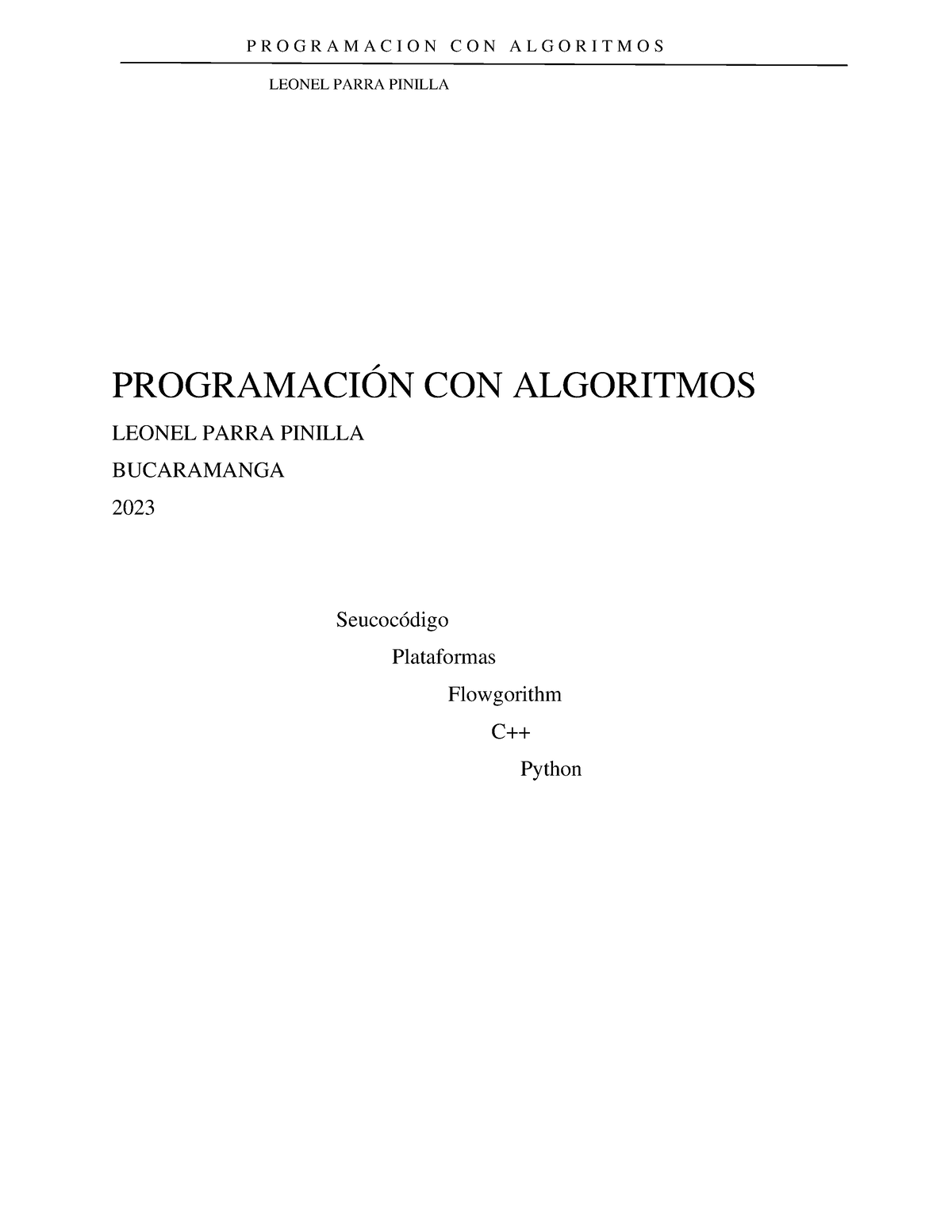 Programaci N Con Algoritmos-2 - LEONEL PARRA PINILLA PROGRAMACIÓN CON ...