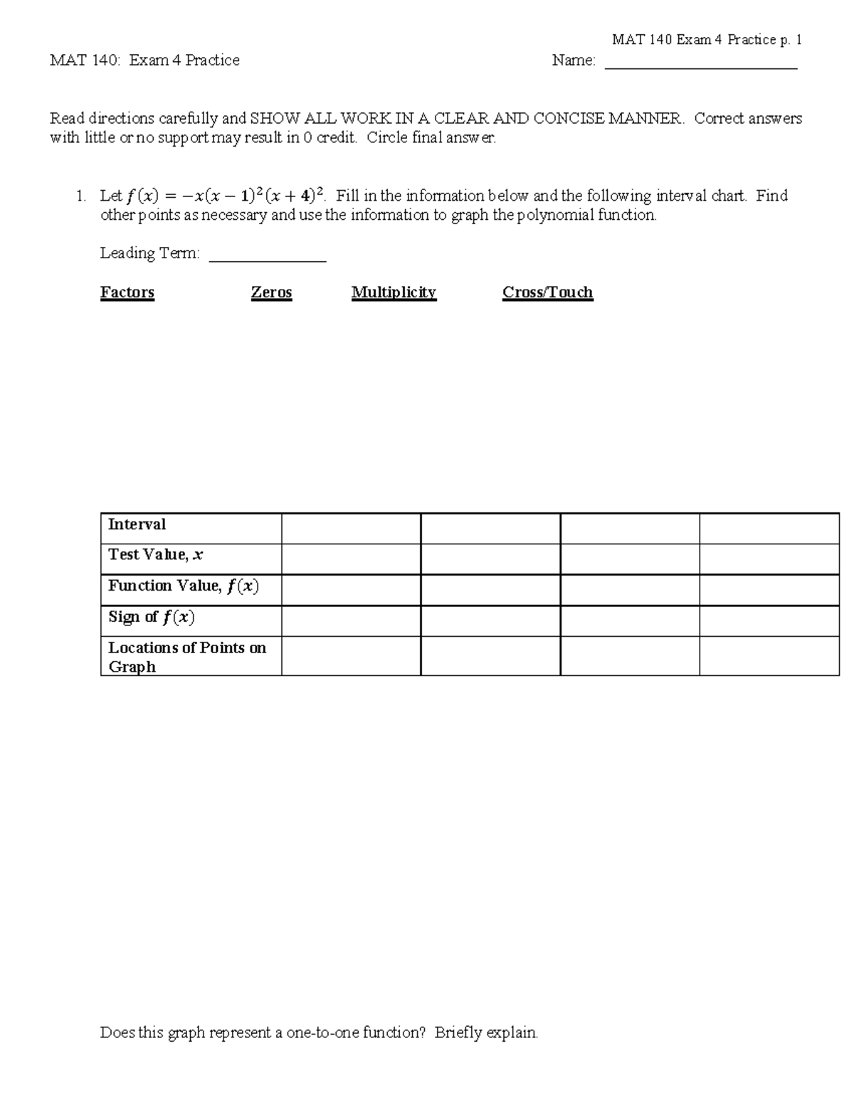 MAT140-Exam4Practice - MAT 140: Exam 4 Practice Name ...