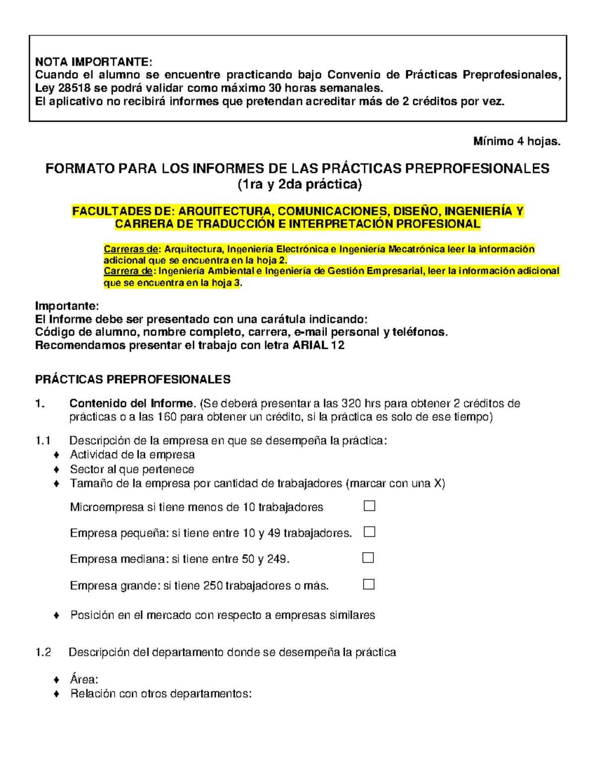 Informe de Prácticas - Facultad Arq,Com,Dis,Ing, Carrera Traducción ...