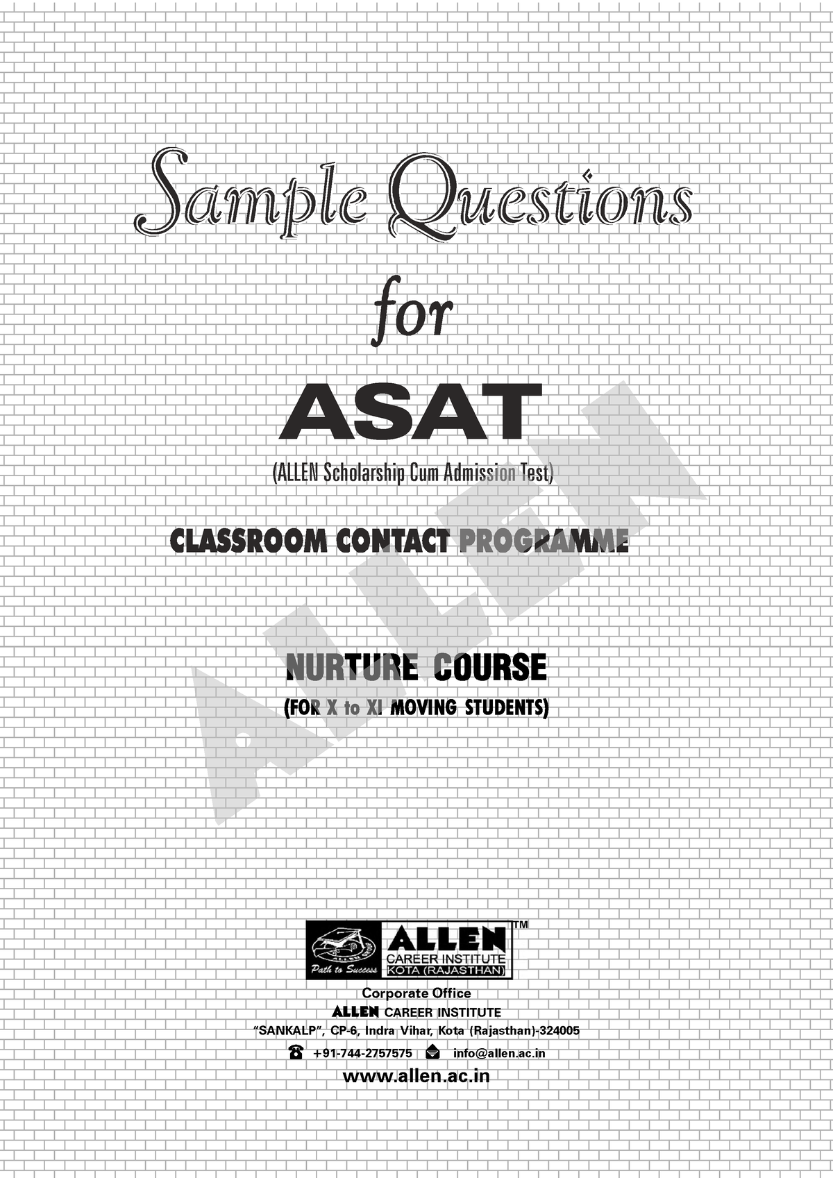 asat-sample-paper-class-11-corporate-office-career-institute-sankalp