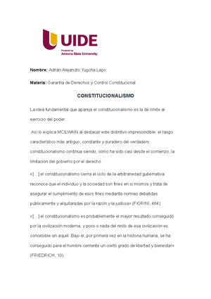 Constitucionalismo - derecho