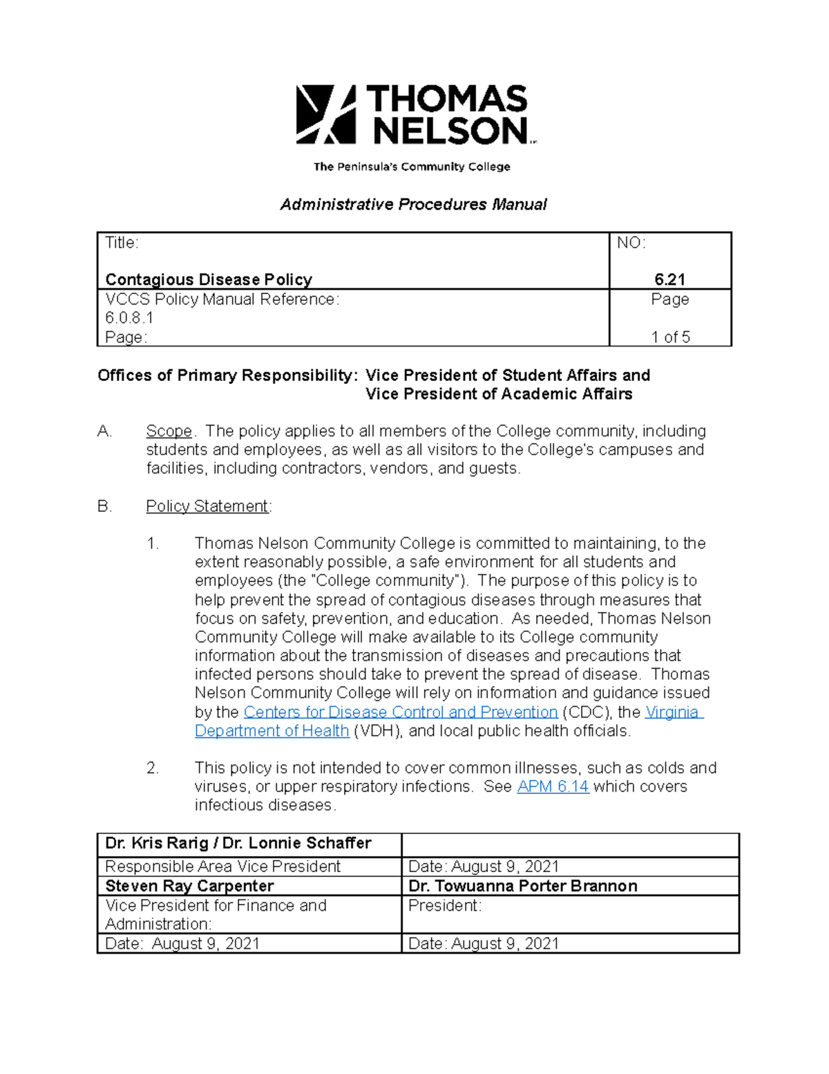 apm-6-21-contagious-disease-policy-8-administrative-procedures