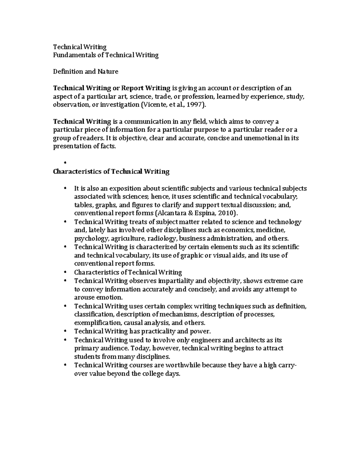 Technical Writing - Lecture notes 1-7 - Technical Writing Fundamentals ...