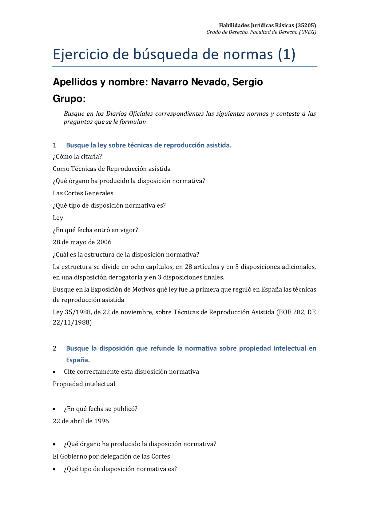 Tarea (1) Buscar Normas Alumnos 2 - Habilidades JurÌdicas B·sicas ...