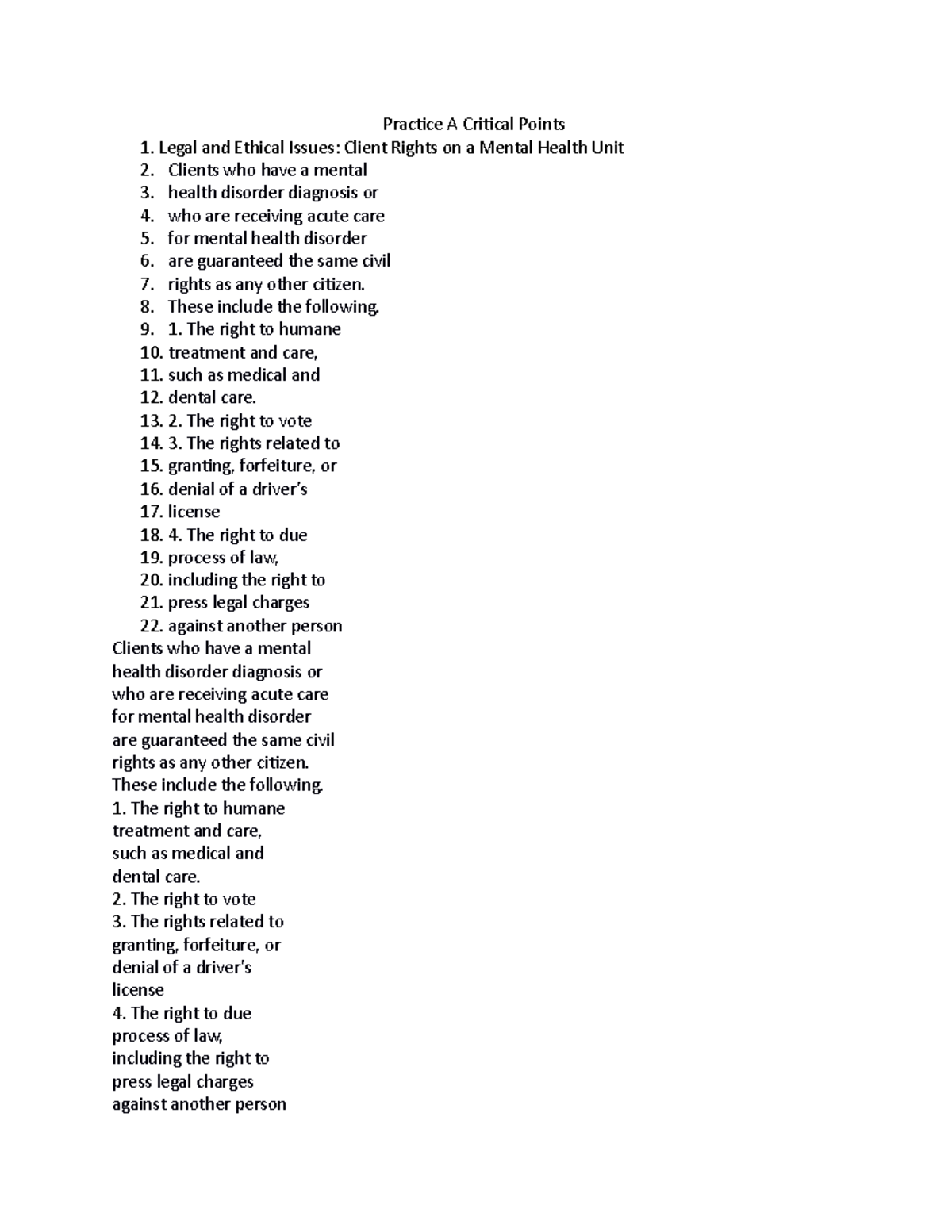 Practice A Critical Points - Practice A Critical Points Legal and ...