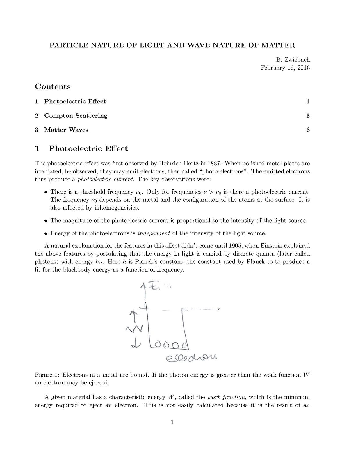 Quantum Physics Notes - PARTICLE NATURE OF LIGHT AND WAVE NATURE OF ...