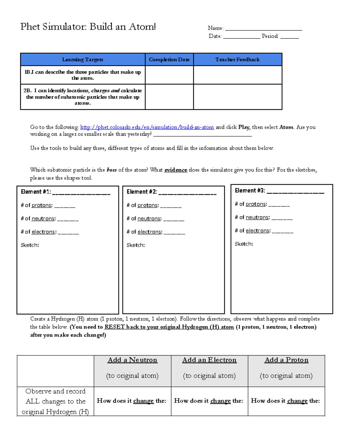 Phet Simulations