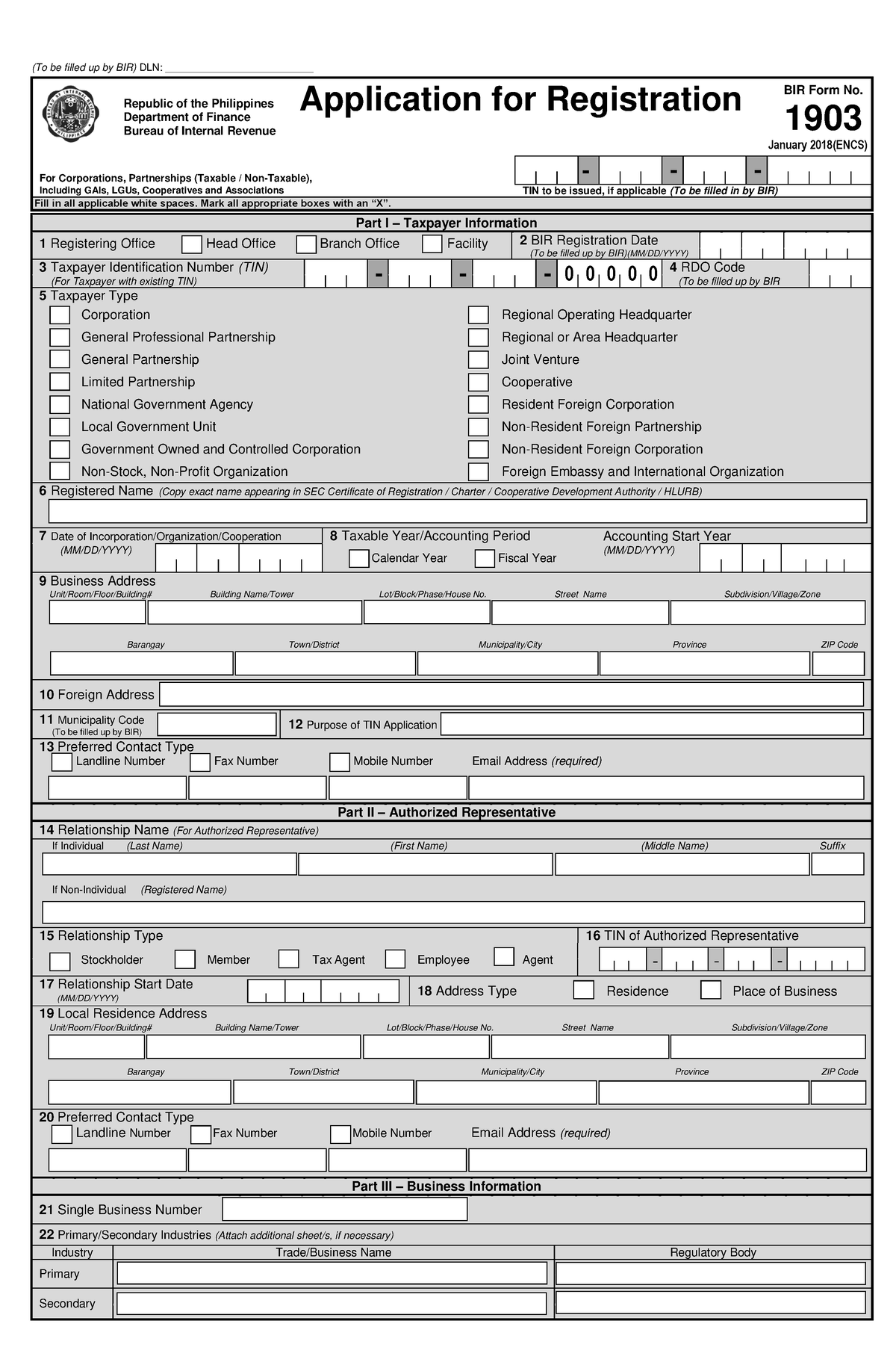 1903 January 2018 Encs Final To Be Filled Up By Bir Dln Republic 9374