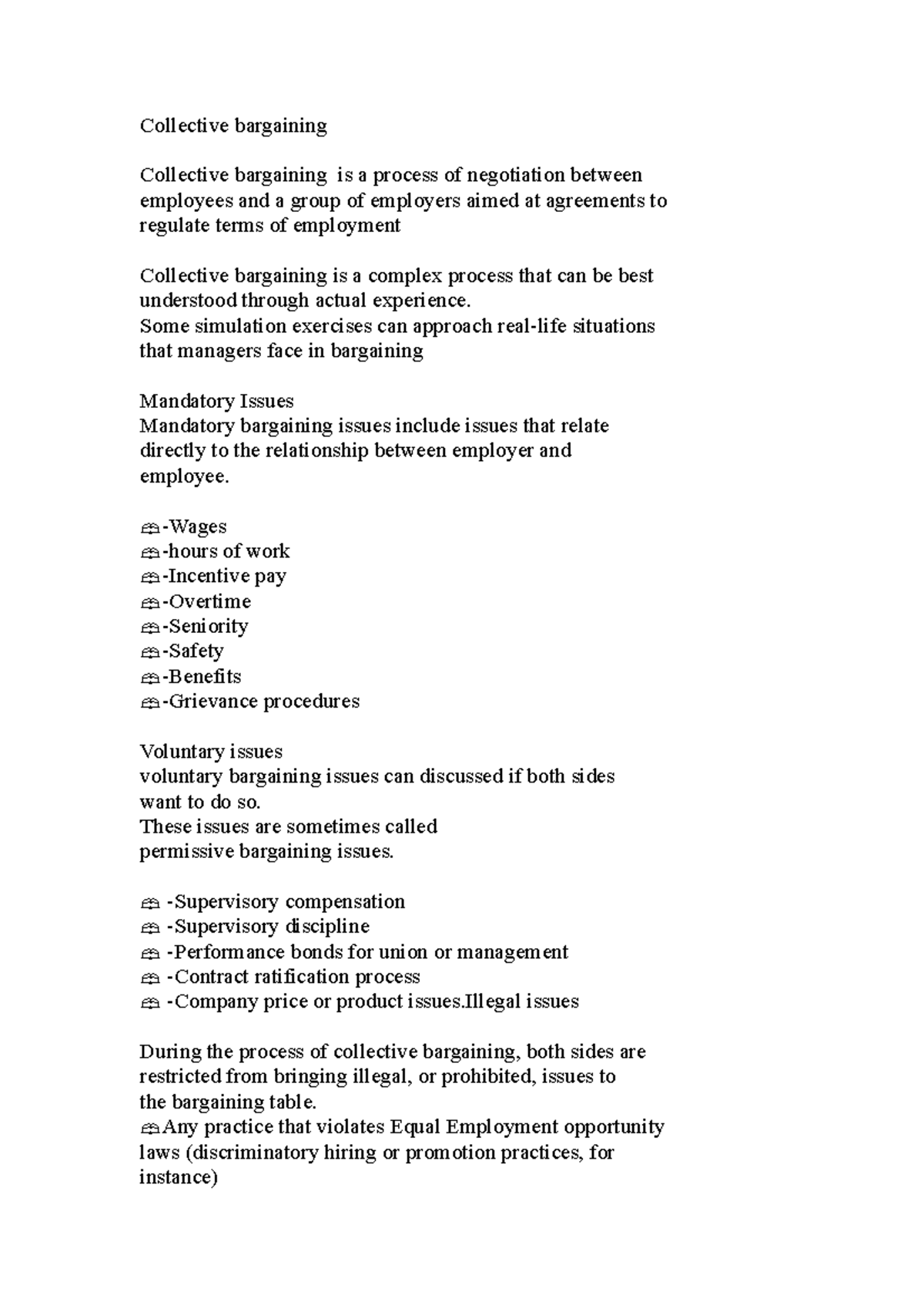 Collective-bargaining - Collective bargaining Collective bargaining is ...