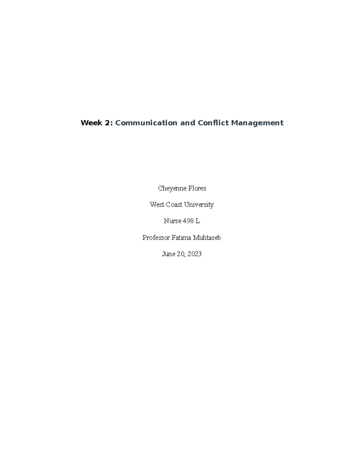 knowledge assignment communication and conflict management