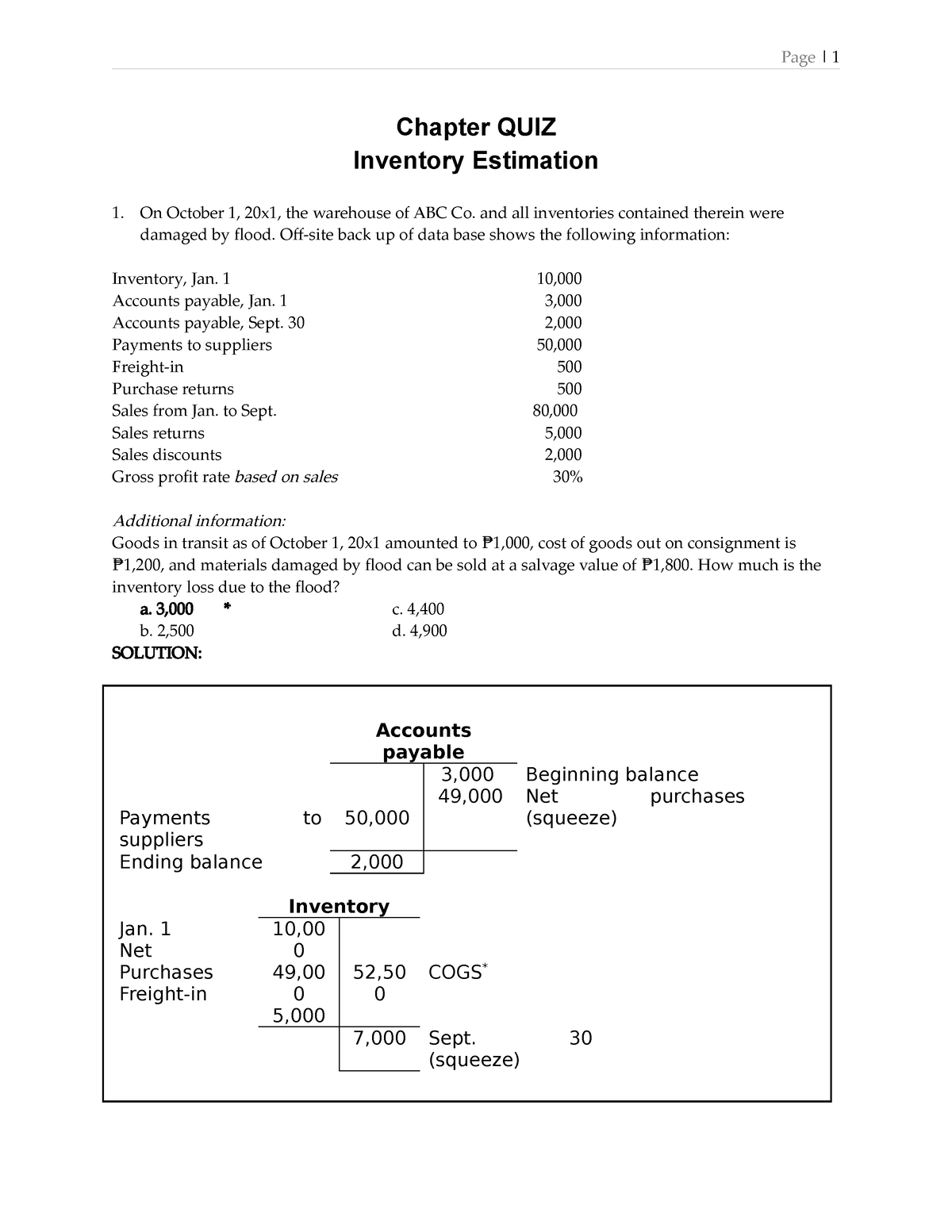 bsma2203accoubting-chapter-quiz-inventory-estimation-on-october-1